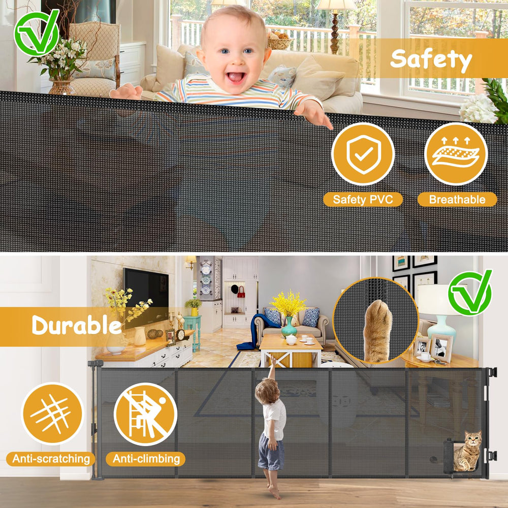 Sair Pet gate usable indoors or outdoors for busy homes