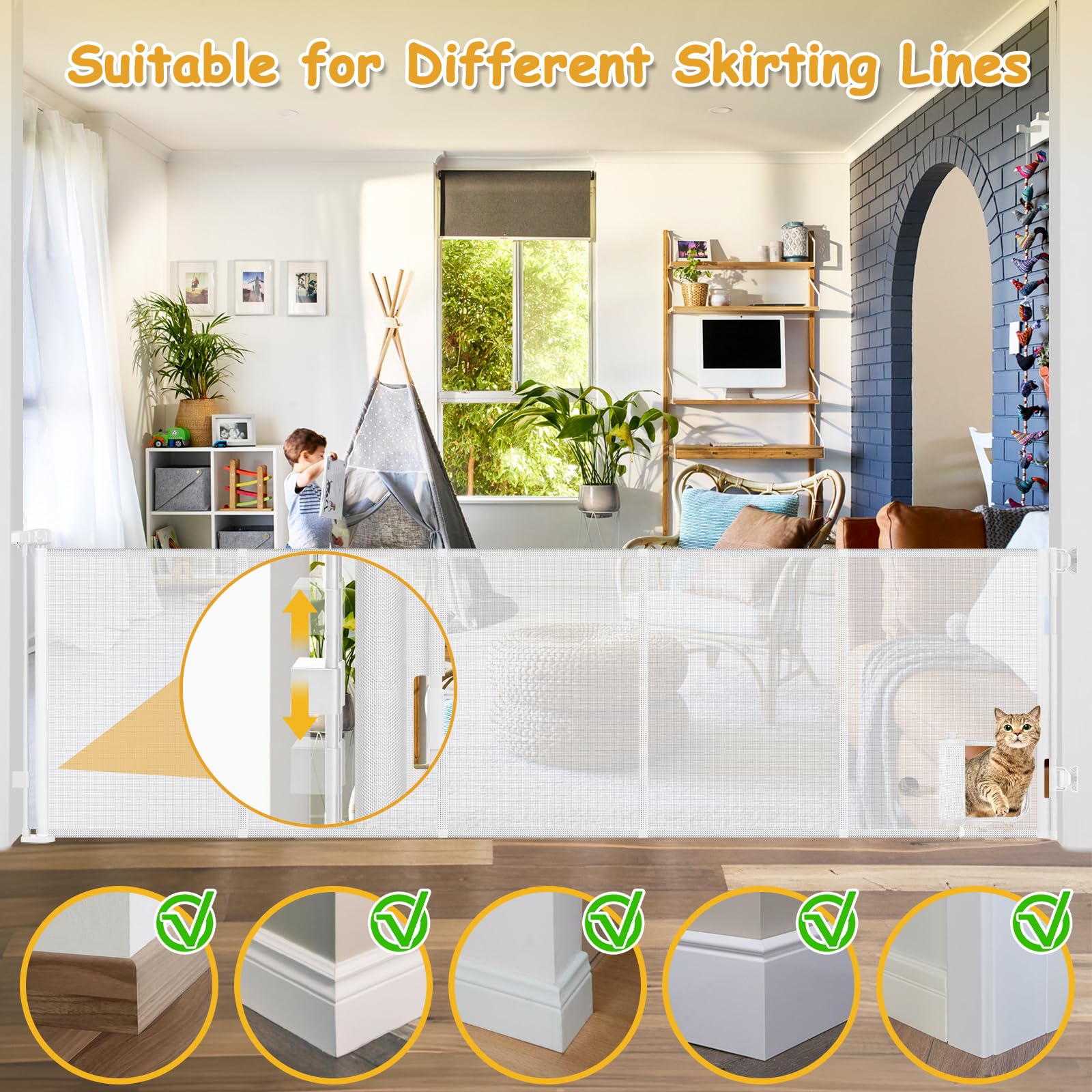 Sair pet reinforced bars keep mesh flat and prevent sagging.