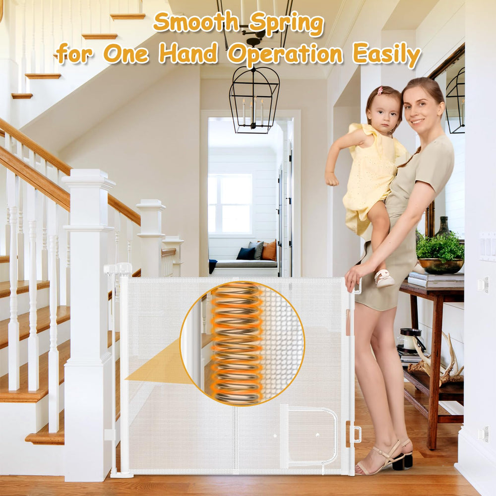 Sair Pet safe, durable PVC mesh gate that resists scratching.