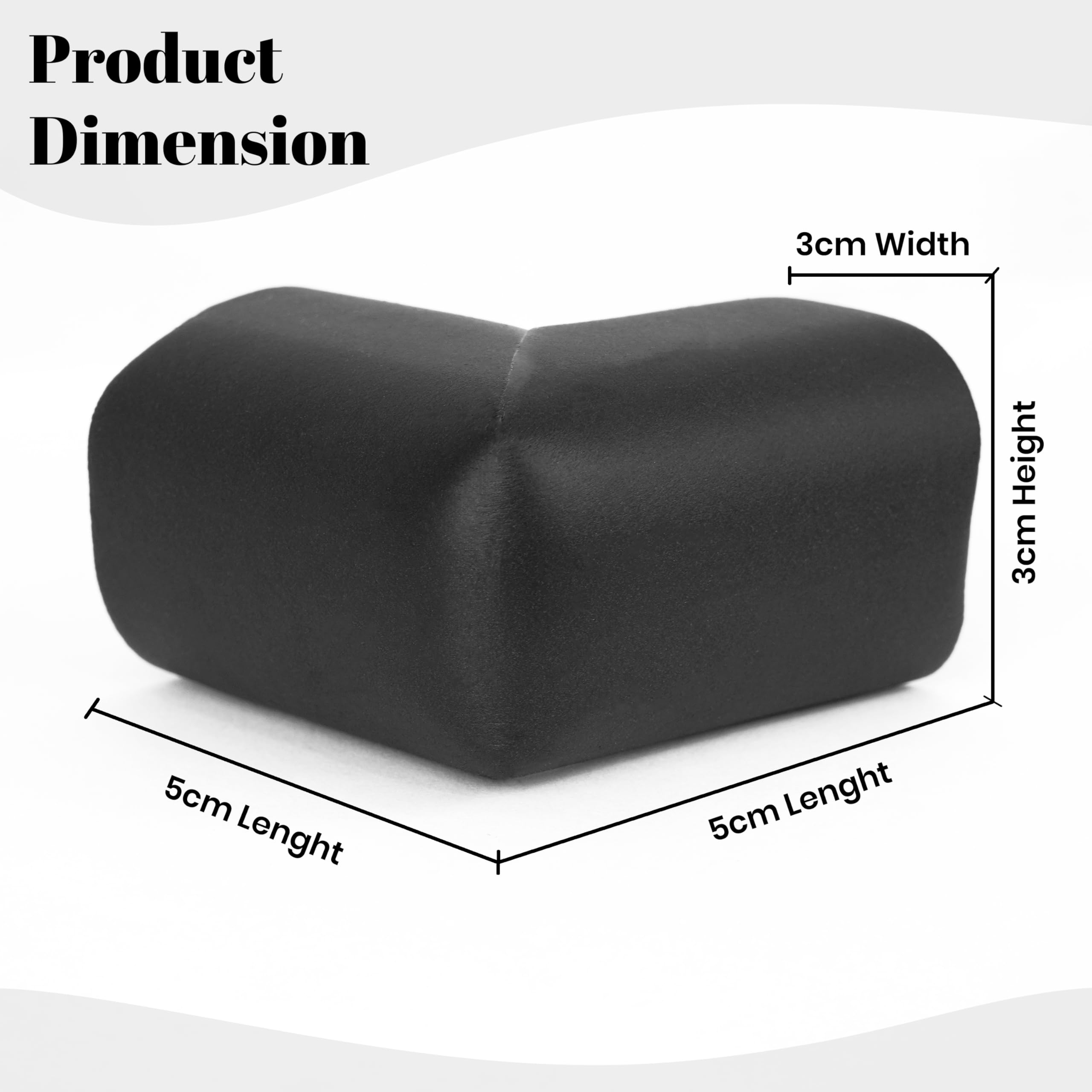 SaiTech IT heavy-duty soft rubber foam corner guards shield furniture edges.