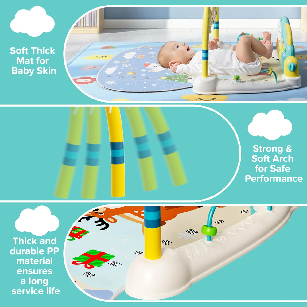 SAKAKI Baby Play Mat machine-washable pad enables easy cleanup after play.