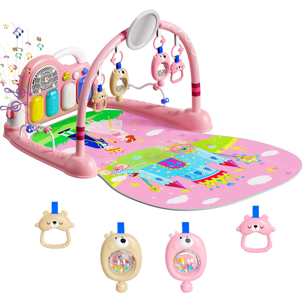 SAKAKI Baby Play Mat with piano keys and lights for sensory learning