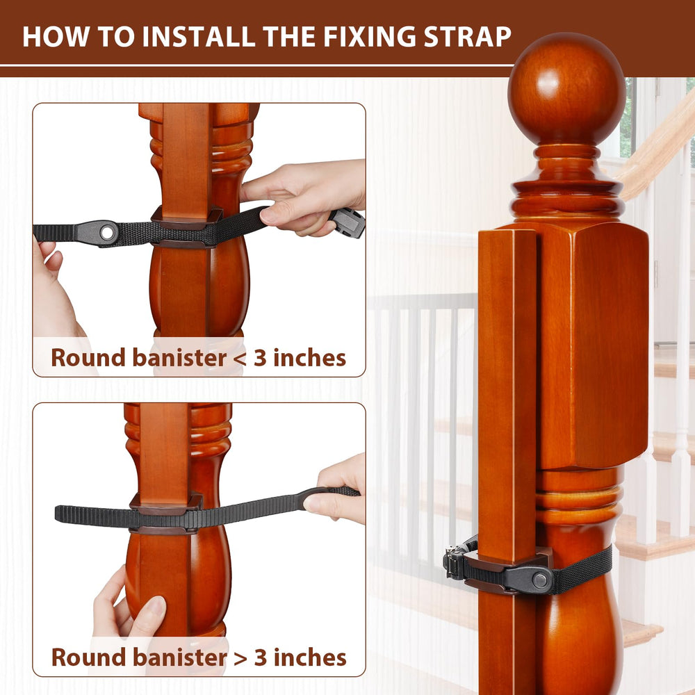 Salcod Banister Gate Mounting Kit easy-install instructions for quick, tool-free mounting
