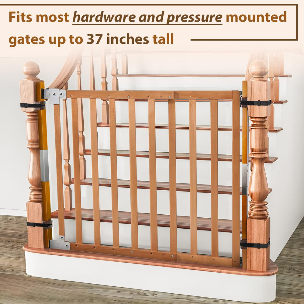 Easy installation with included hardware makes stairway gate mounting quick and stable.