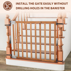 Salcod Banister Gate Mounting Kit square banister fit works with square rails up to 3.5 inches