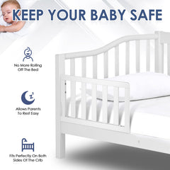 Salcod guardrail supporting a smooth toddler bed transition at night.