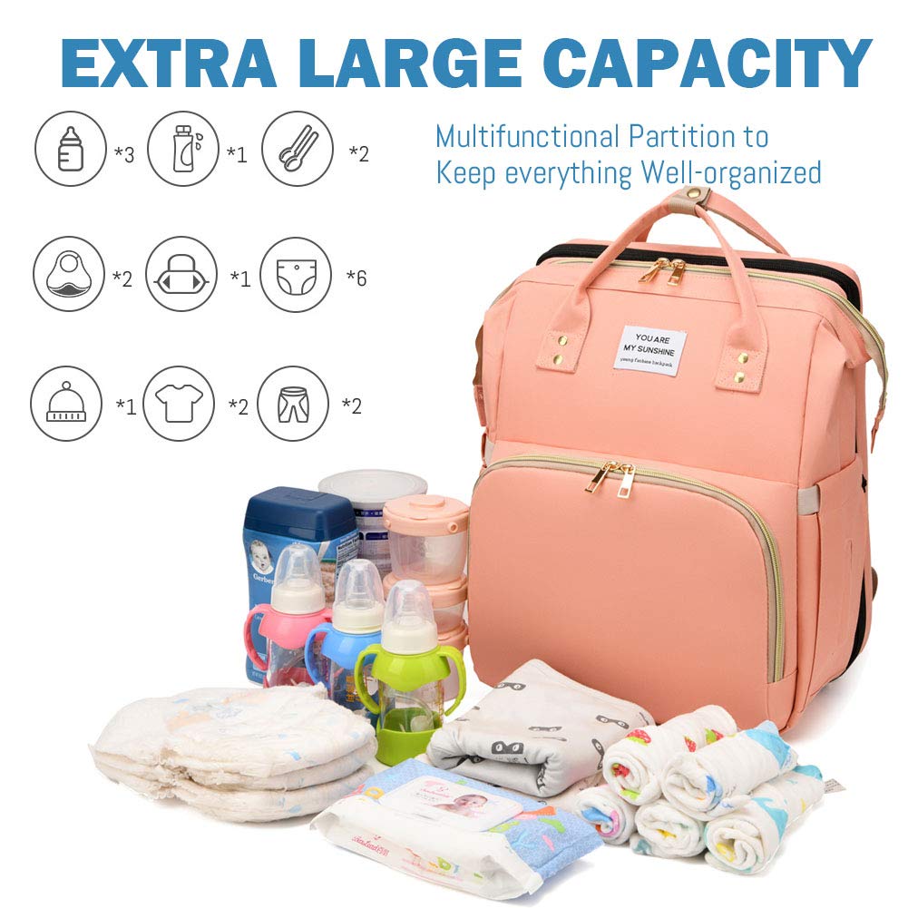 SALIFA diaper bag multifunctional compartments keep baby essentials organized during trips.