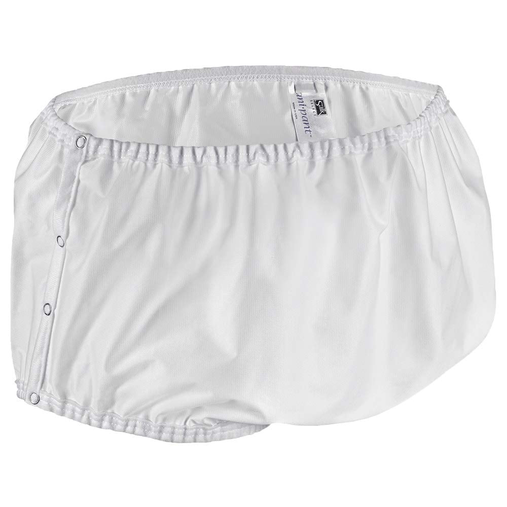 Salk Sani-Pant Cover-Up side view highlighting snap-on ease for fast changes
