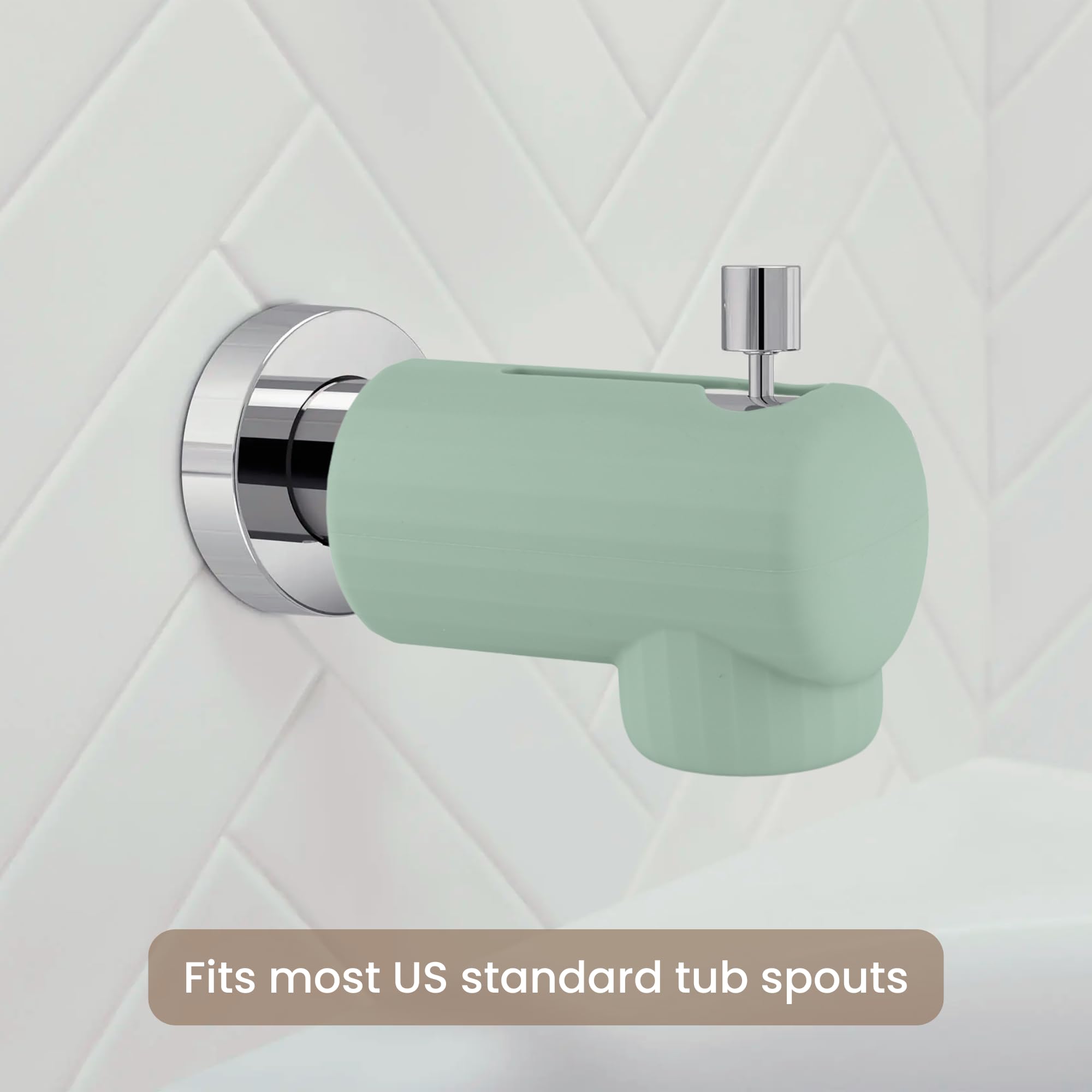 Sallurna spout cover snugly fits most US tub spouts for safer baths