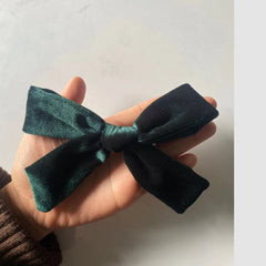 SALOCY velvet bow on braid detail highlights soft texture for comfortable all-day wear.