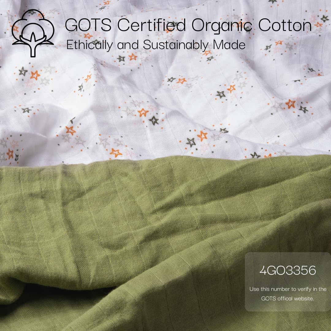 Salt Earth muslin crib sheet fits standard 52x28 crib mattresses