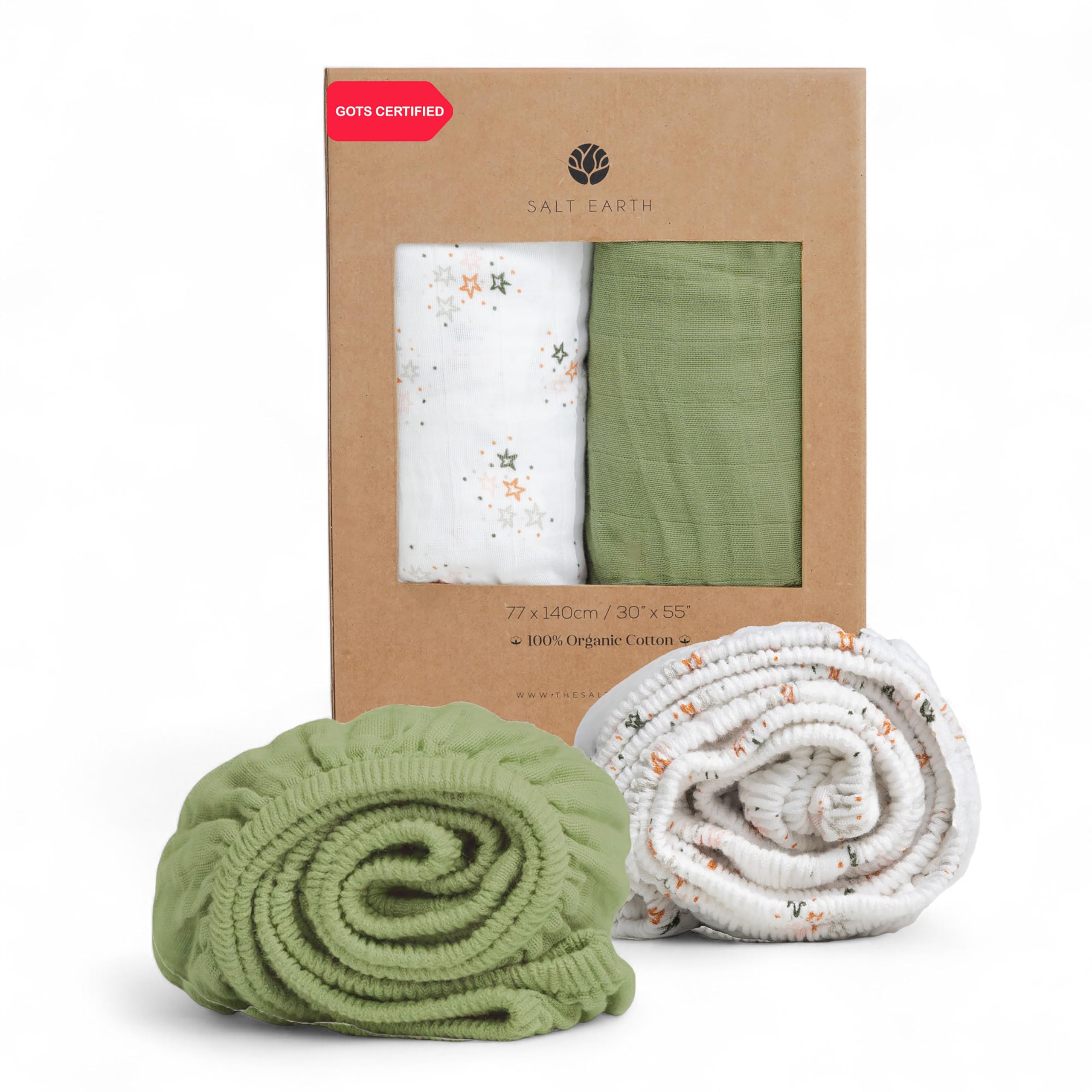 Salt Earth muslin crib sheet soft texture for gentle sleep