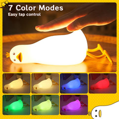SALUOKE silicone duck lamp with touch control for color changes