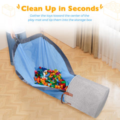 SAM AND MABEL bin is lightweight with sturdy handles.