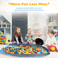 Large detachable mat measures 60 by 45 inches for group play.