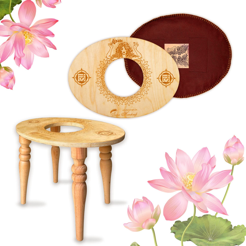 Sama Handcraft seat yoni gold for elegant at-home rituals