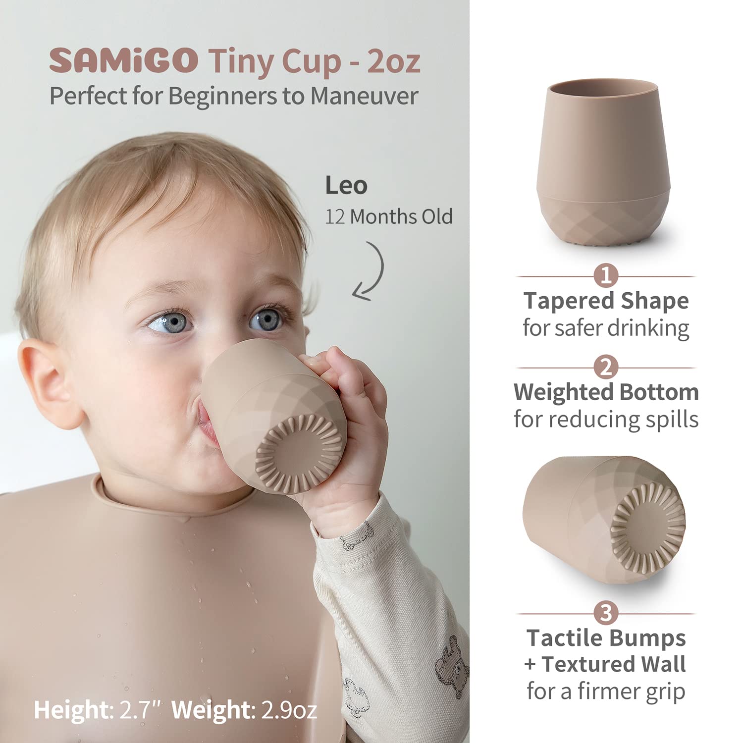 SAMiGO divided plate height helps keep portions separated during meals