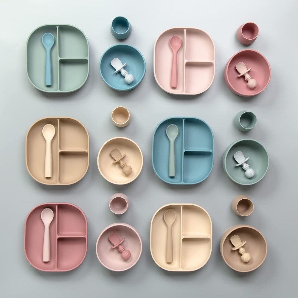 SAMiGO first-stage utensils set supports gentle self-feeding for babies