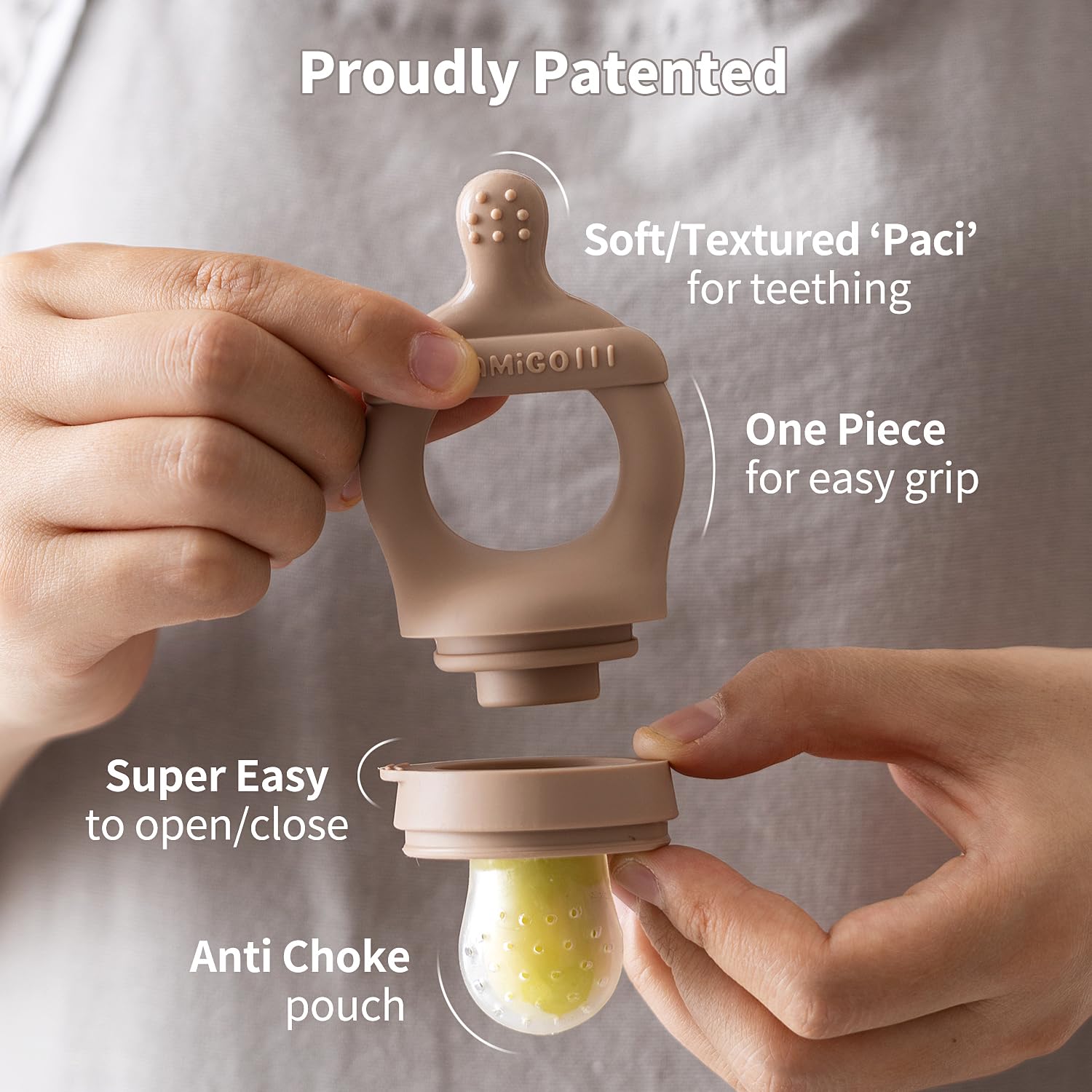SAMiGO popsicle mold tray shows perfectly portioned frozen treats for babies.