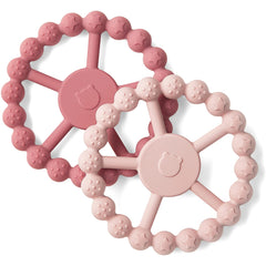 SAMiGO ring teether with Ferris-wheel design inspires teething play and curiosity.