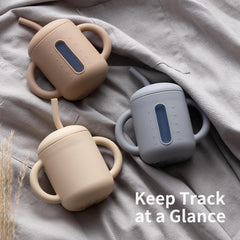 SAMiGO sippy cup clear window to monitor contents without opening the lid