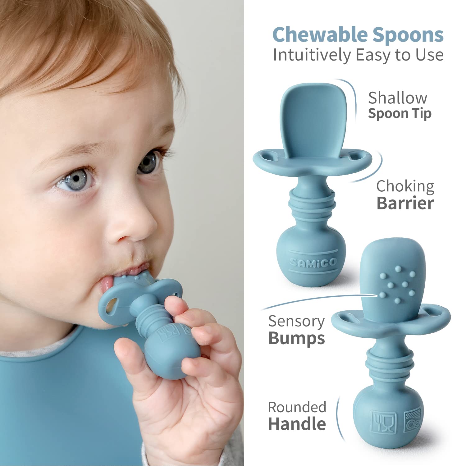 SAMiGO tiny 2 oz cup designed to guide open-cup drinking with fewer spills.
