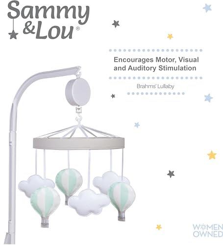 Sammy & Lou crib ring in light gray supports quick installation.