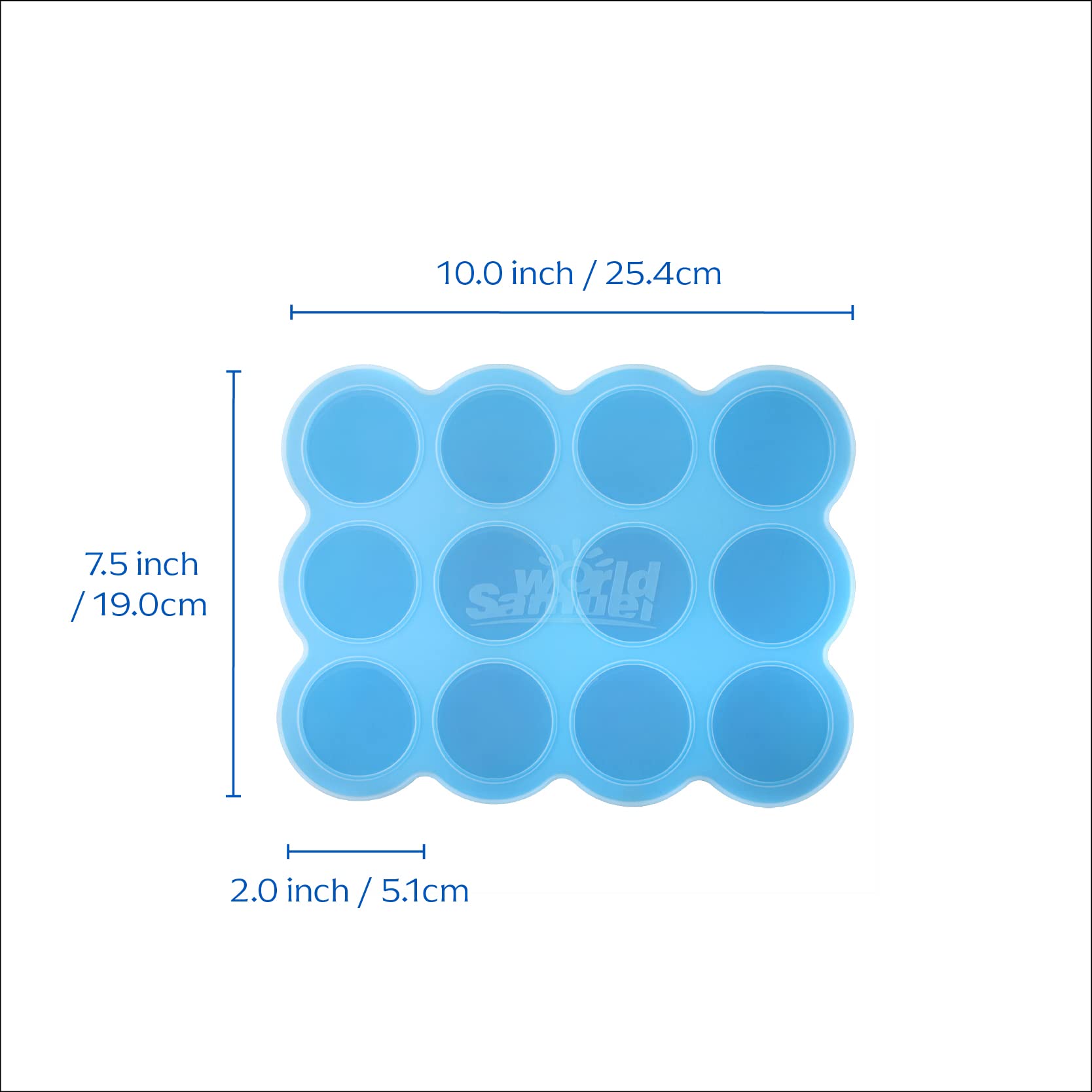 Samuelworld odor-resistant silicone tray blue preserves flavor