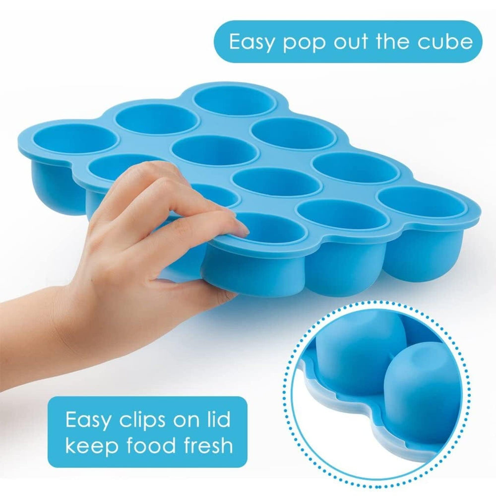Samuelworld vegetable and fruit puree tray blue for healthy servings