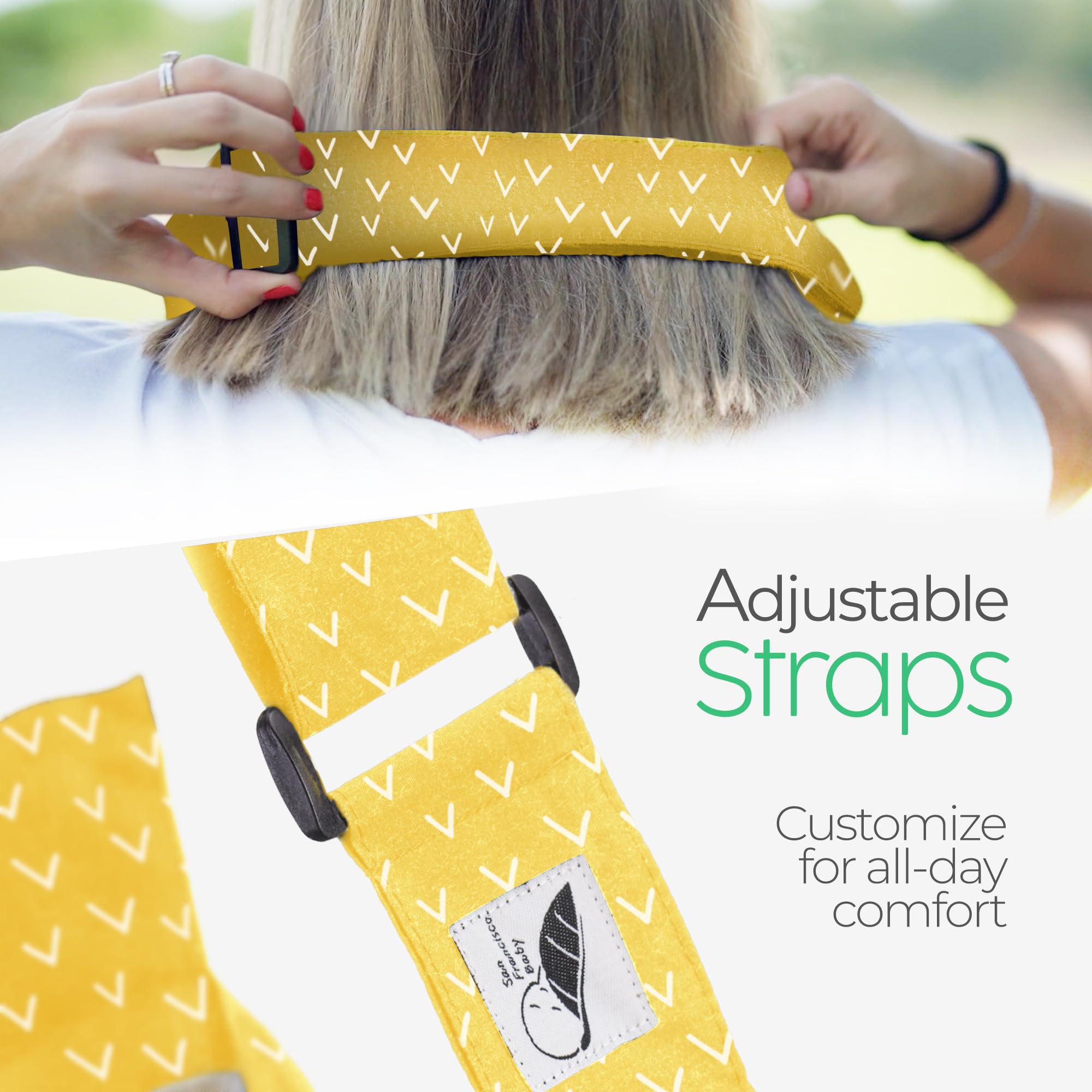 San Francisco Baby nursing cover arch support helps keep baby comfy