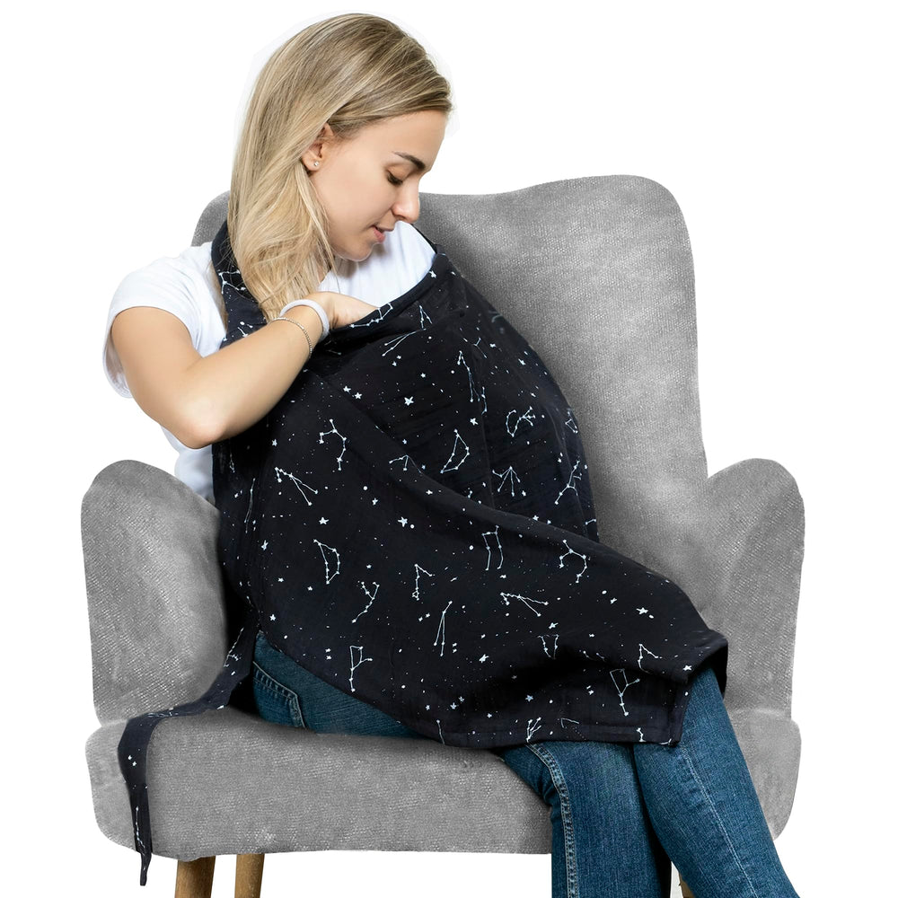 San Francisco Baby nursing cover in breathable fabric for on-the-go comfort.