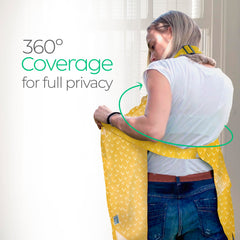 San Francisco Baby nursing cover built in burp cloth for quick cleanup