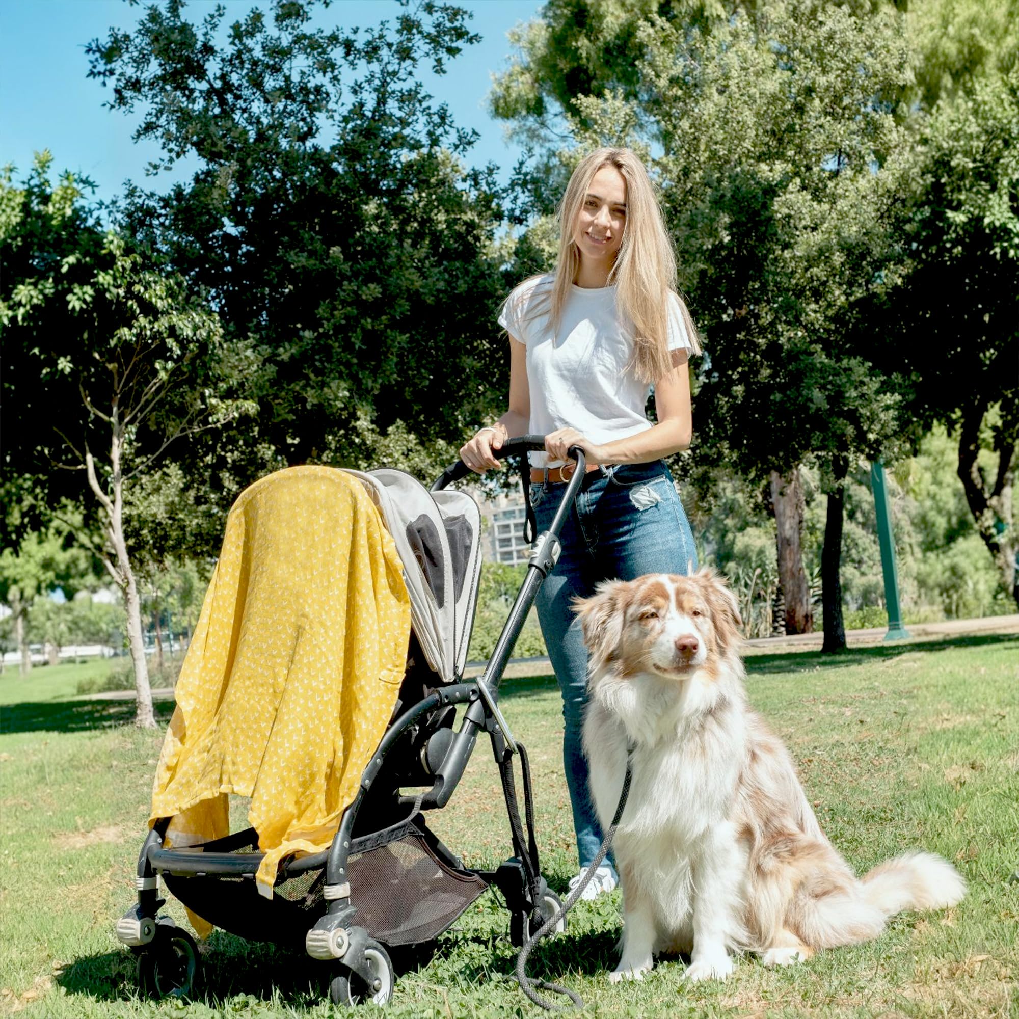 San Francisco Baby nursing cover car seat canopy provides shade during travel