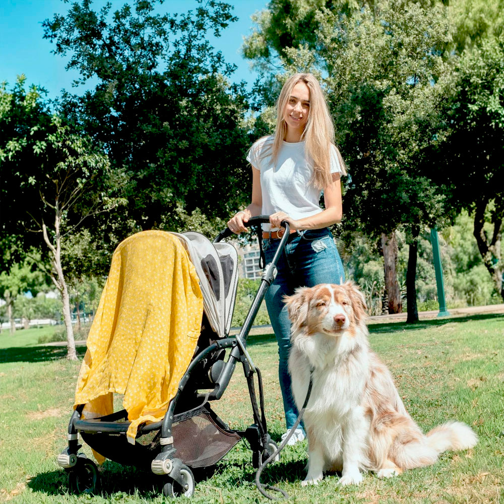 San Francisco Baby nursing cover car seat canopy provides shade during travel