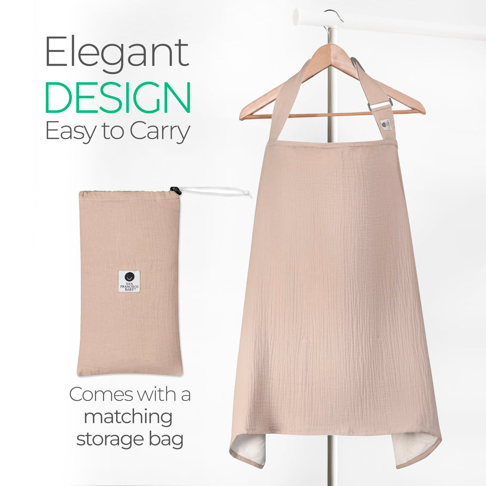 San Francisco Baby nursing cover includes a carrying case for easy travel and storage.
