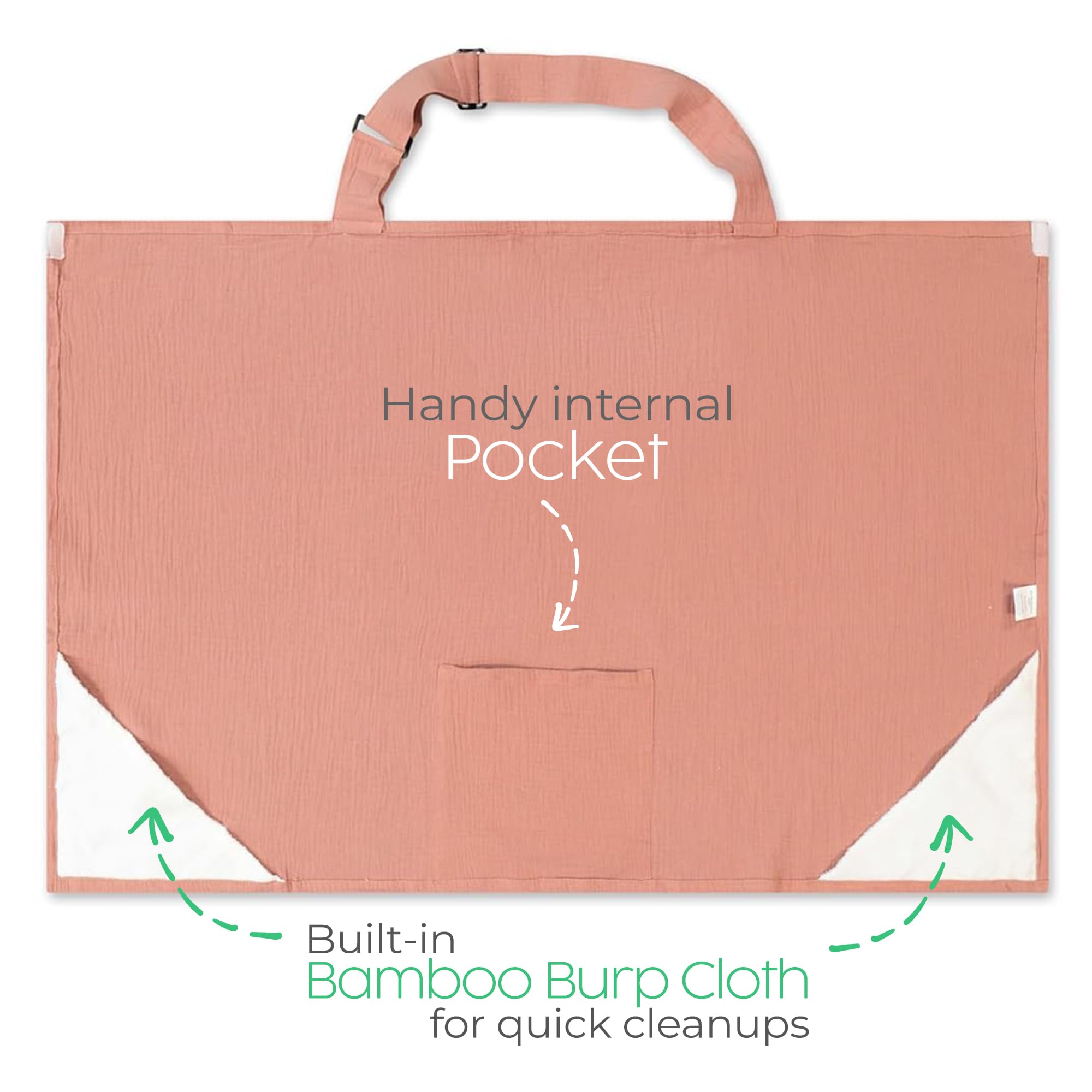 San Francisco Baby nursing cover folded case keeps compact storage and easy portability.