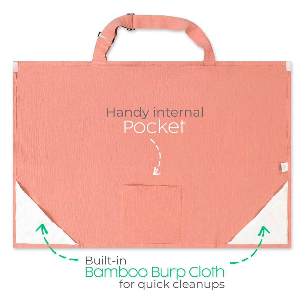 San Francisco Baby nursing cover folded case keeps compact storage and easy portability.