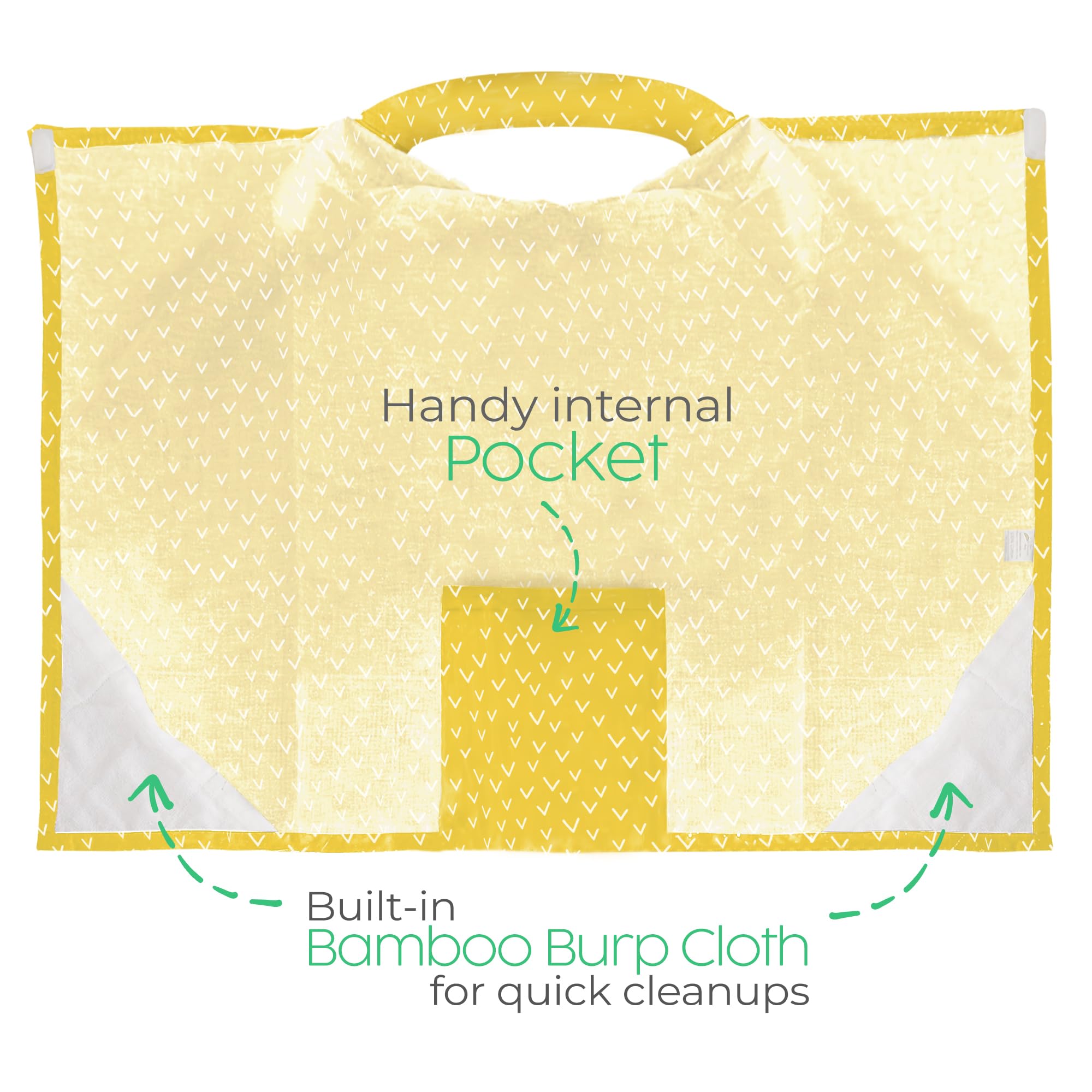 San Francisco Baby nursing cover front pocket keeps essentials handy during outings