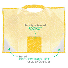 San Francisco Baby nursing cover front pocket keeps essentials handy during outings