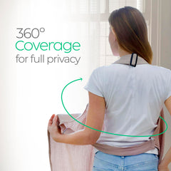 San Francisco Baby nursing cover provides wraparound privacy in public spaces.