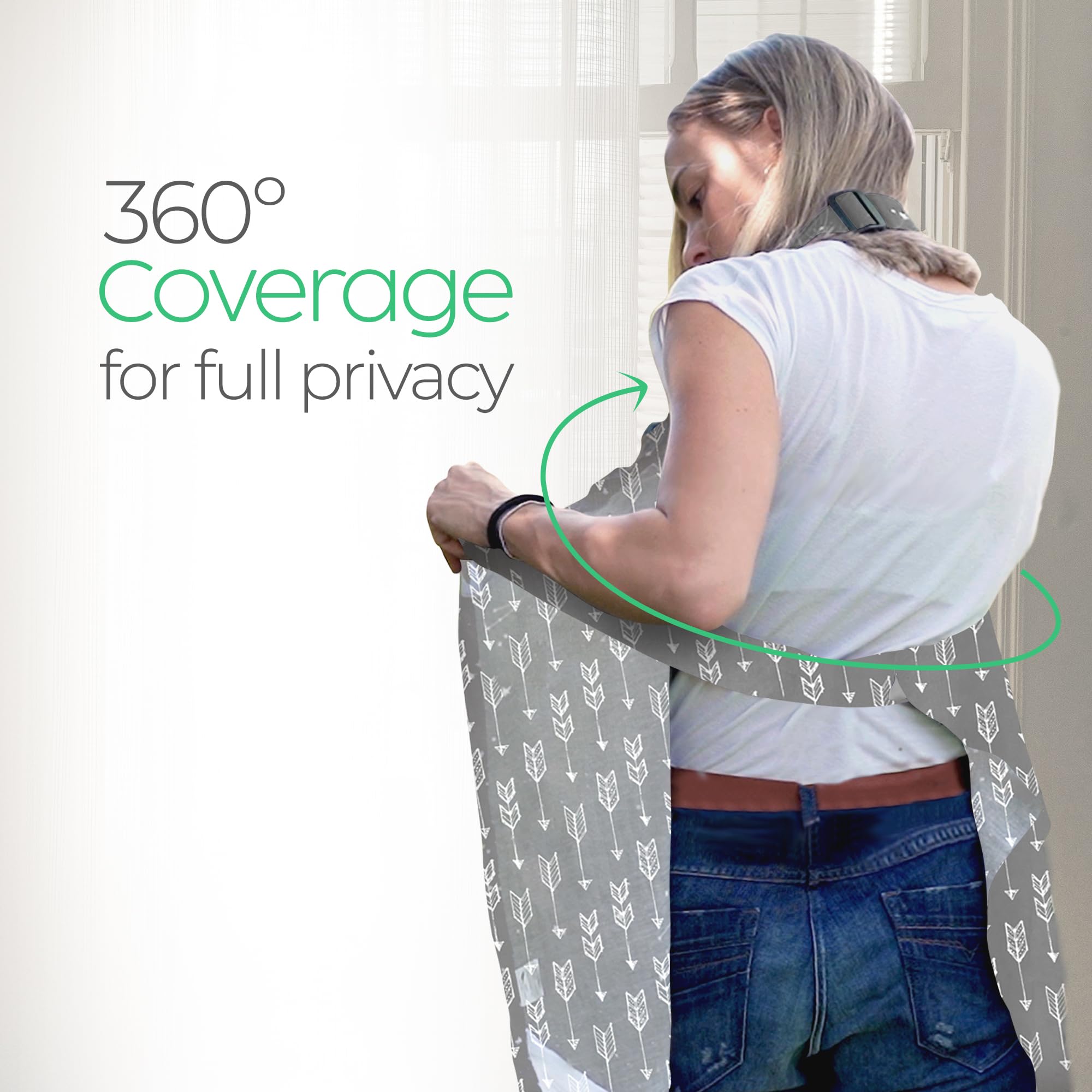 San Francisco Baby privacy design nursing cover for discreet feeding anywhere.