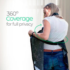 San Francisco Baby nursing cover offers privacy during feeding in public.