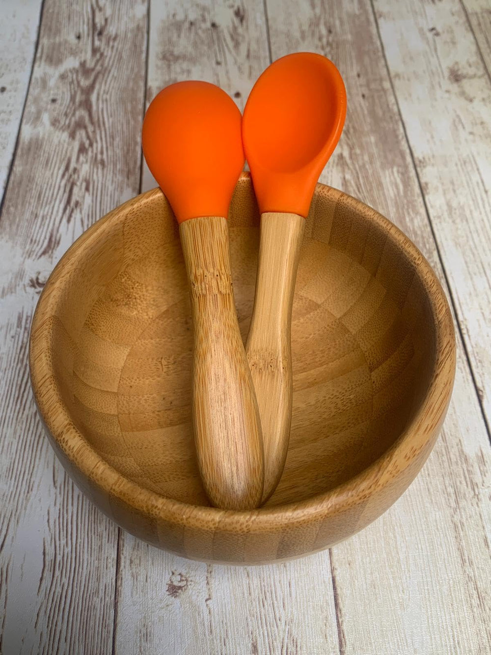 SAN SERO Babynow bamboo spoons for baby-led weaning with ergonomic grip.