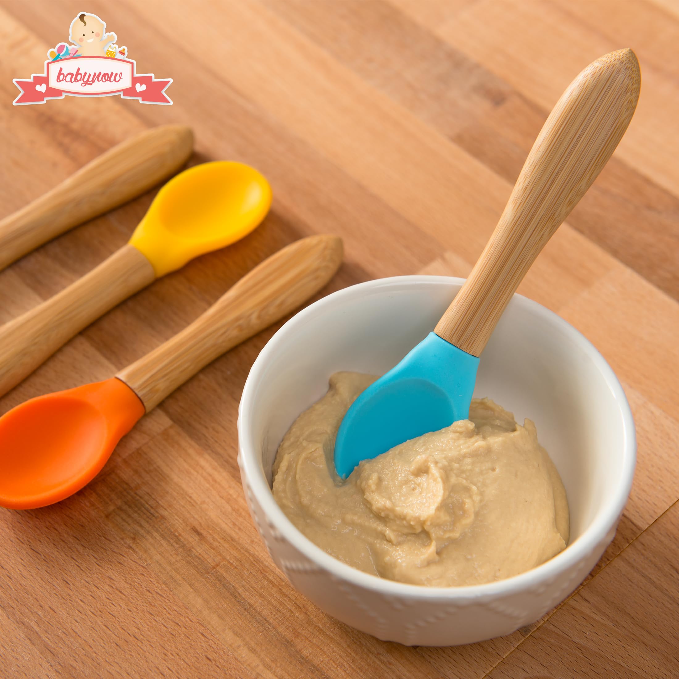 SAN SERO Babynow travel-friendly spoons fit diaper bags for on-the-go meals.