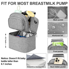 Sanchamy cooler bag with ice packs maintains cold temperature for extended outings.