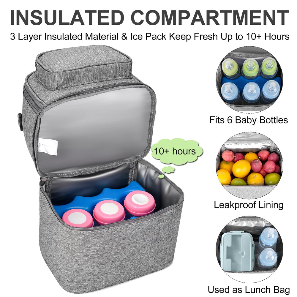 Sanchamy insulated lining helps preserve milk and snacks at the right temperature.