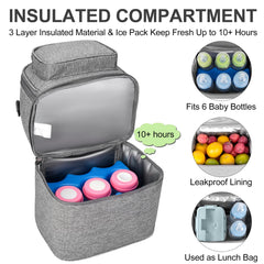 Sanchamy insulated lining helps preserve milk and snacks at the right temperature.