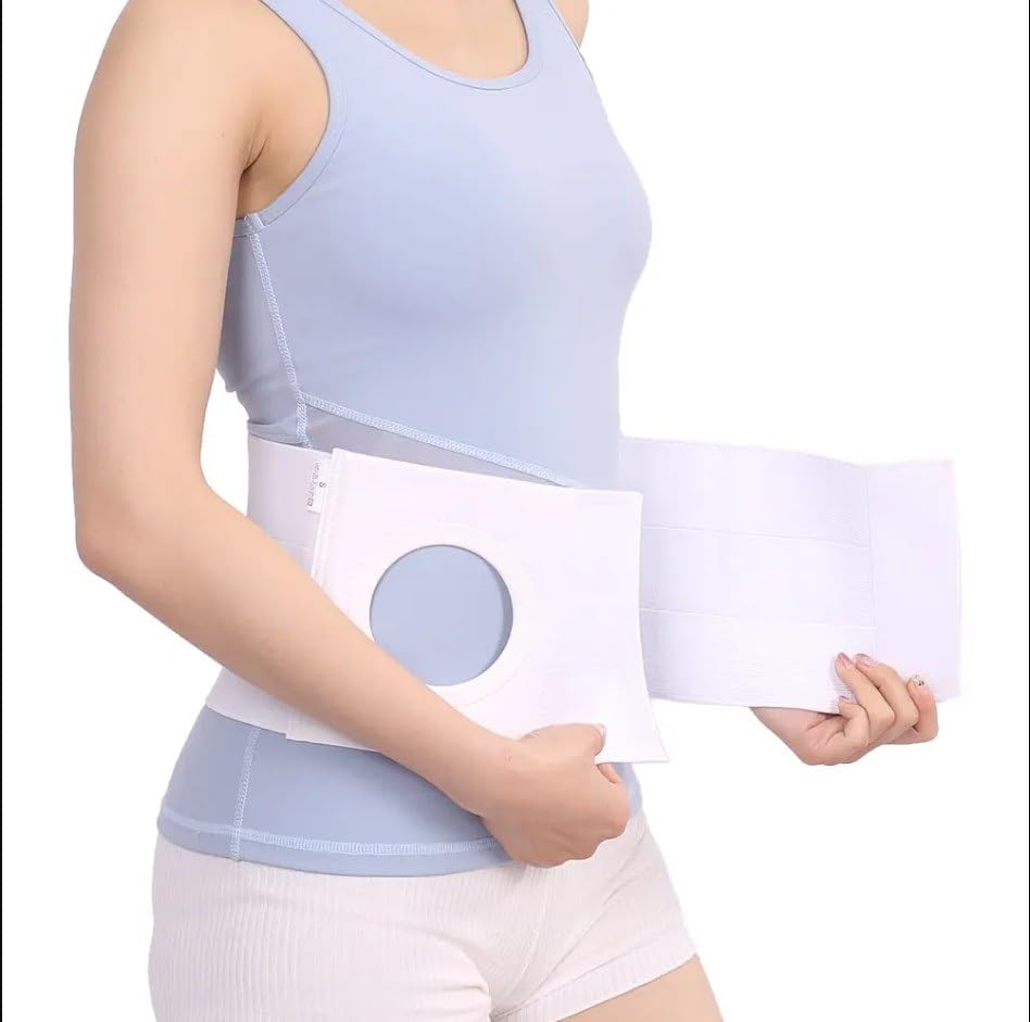 Four available sizes of Sandhill Tools ostomy binder including X-Large 42-46 inches