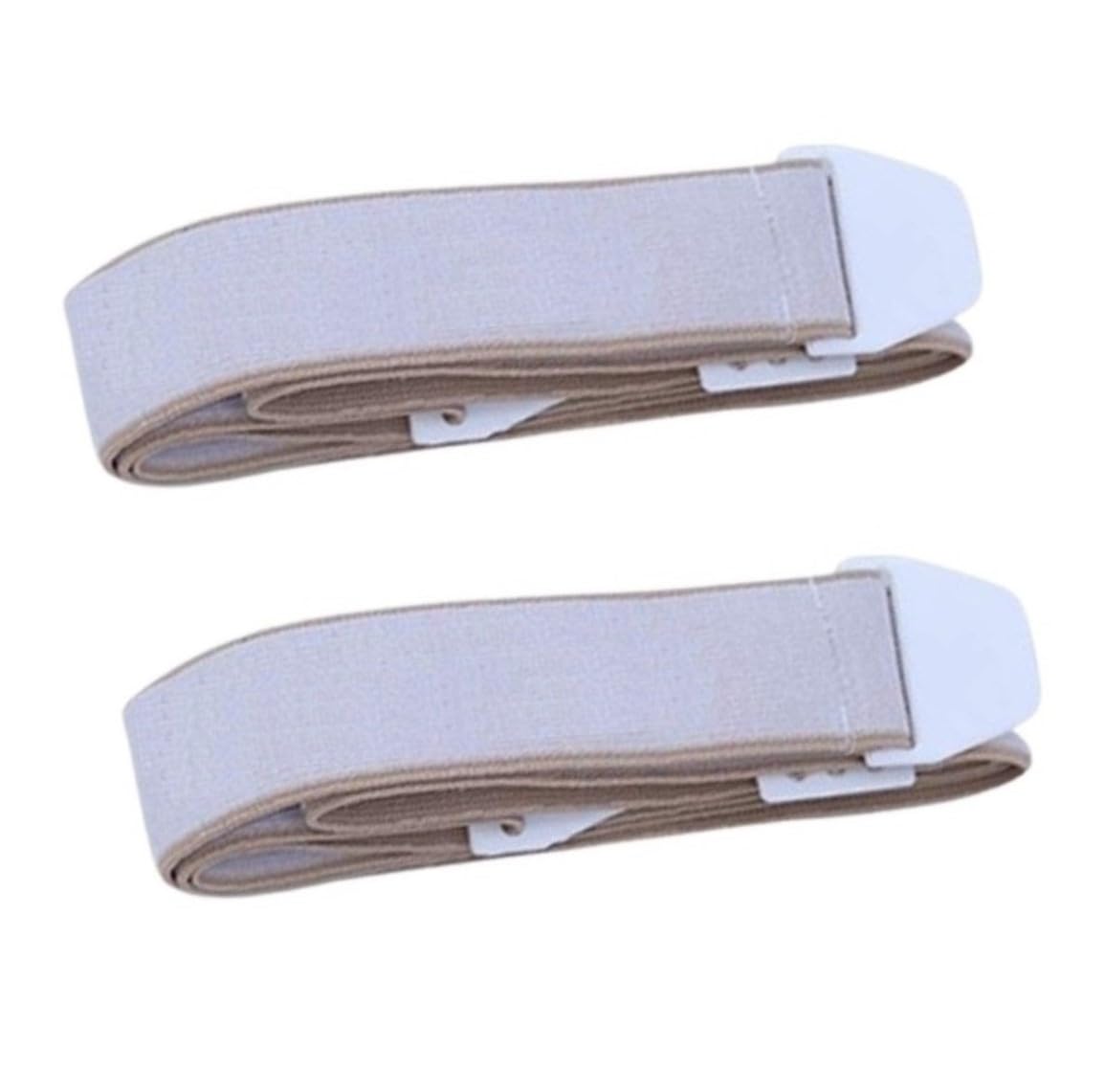 Sandhill Tools ostomy belt closeup in beige showing durable elastic strap for secure fit