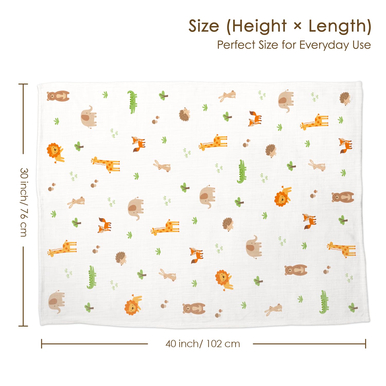 SANDJEST Animal Baby Blanket in 30x40 crib size for home use.